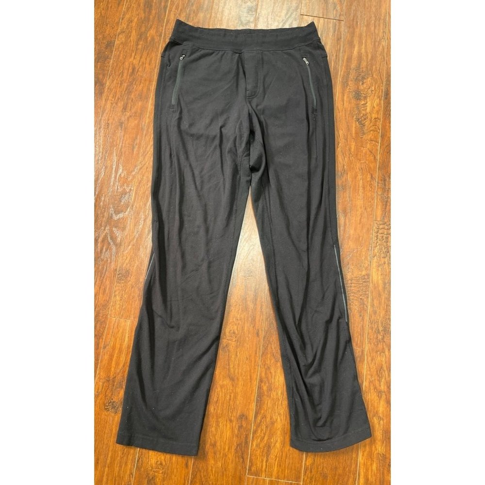 Lululemon Mens Black Sweatpants Size Large Drawstring Zipper Pockets